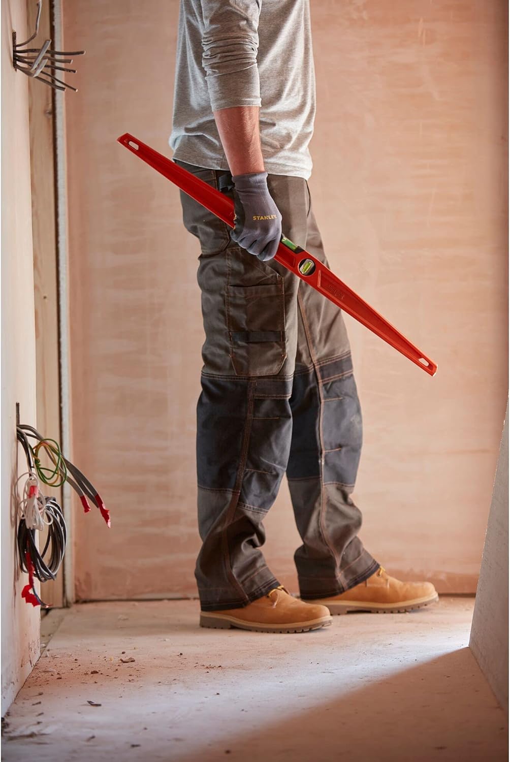 Stanley FatMax Wasserwaage Antichoc MLH (50 cm Länge, ergonomisches Design, horizontale/vertikale Li