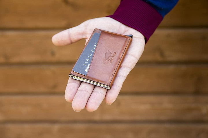 Solo Pelle Kartenetui mit RFID Schutz bis 11 Karten Portmonee Geldbeutel Kreditkartenetui für den Al