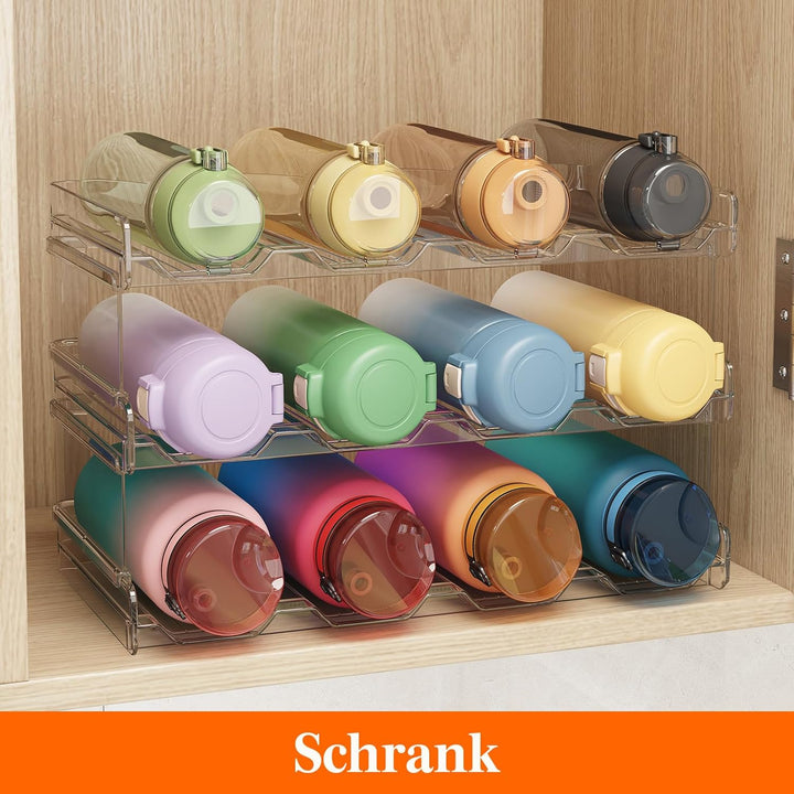 Lifewit Stapelbarer Flaschenhalter für Schrank, Gefrierschrank, Vorratskammer - Kunststoff-Wasserfla