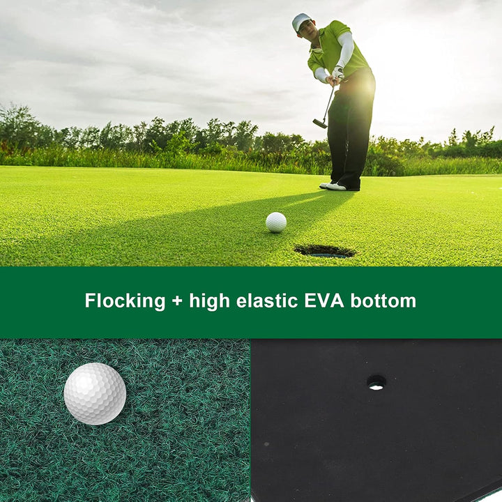 Übungsmatte, Kunstrasen mit Beflockter Eva-Polsterung, Golfmatte Indoor-Outdoor-Übungen mit Abschlag