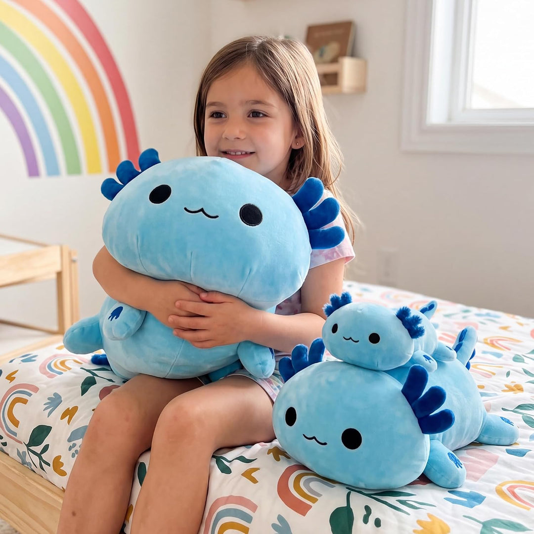 shownicer Plüschtier Axolotl Kuscheltier Stofftier Kawaii Axolotl Plüsch Kissen Spielzeug Geschenk f