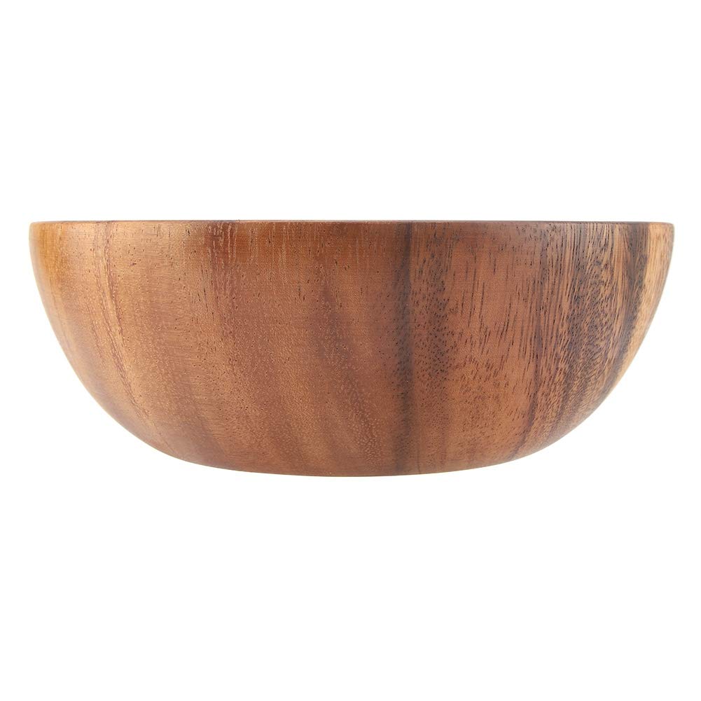 Nimoa Holzschale, Akazienholz Massivem Holzschale, Solid Acacia Holzschale für Salat Suppe Reis Hand
