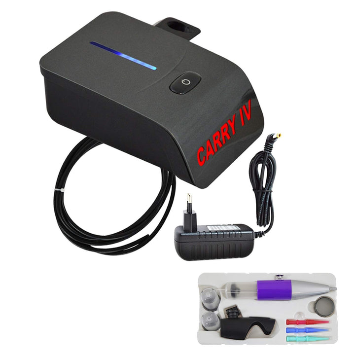 AirBrush Set Carry IV-TC - Airbrush Kompressor mit Sensor-Touch-Control-Technologie/mit Torten-Deco-