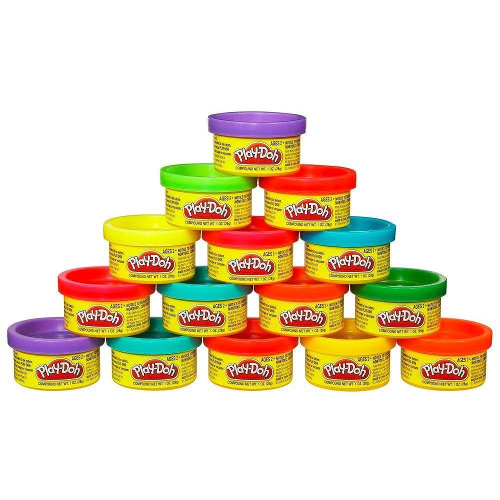 Play-Doh Party Bag, 15x kleine 28 g Dosen Knete, Bastel-Set perfekt zum Kneten Party, toll als Party