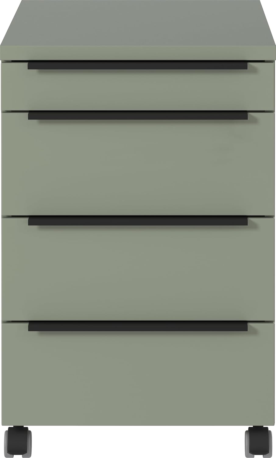 Germania Rollcontainer 4377-628, in Taupegrün, mit Utensilienfach, 42 x 63 x 60 cm (BxHxT), Taupegrü