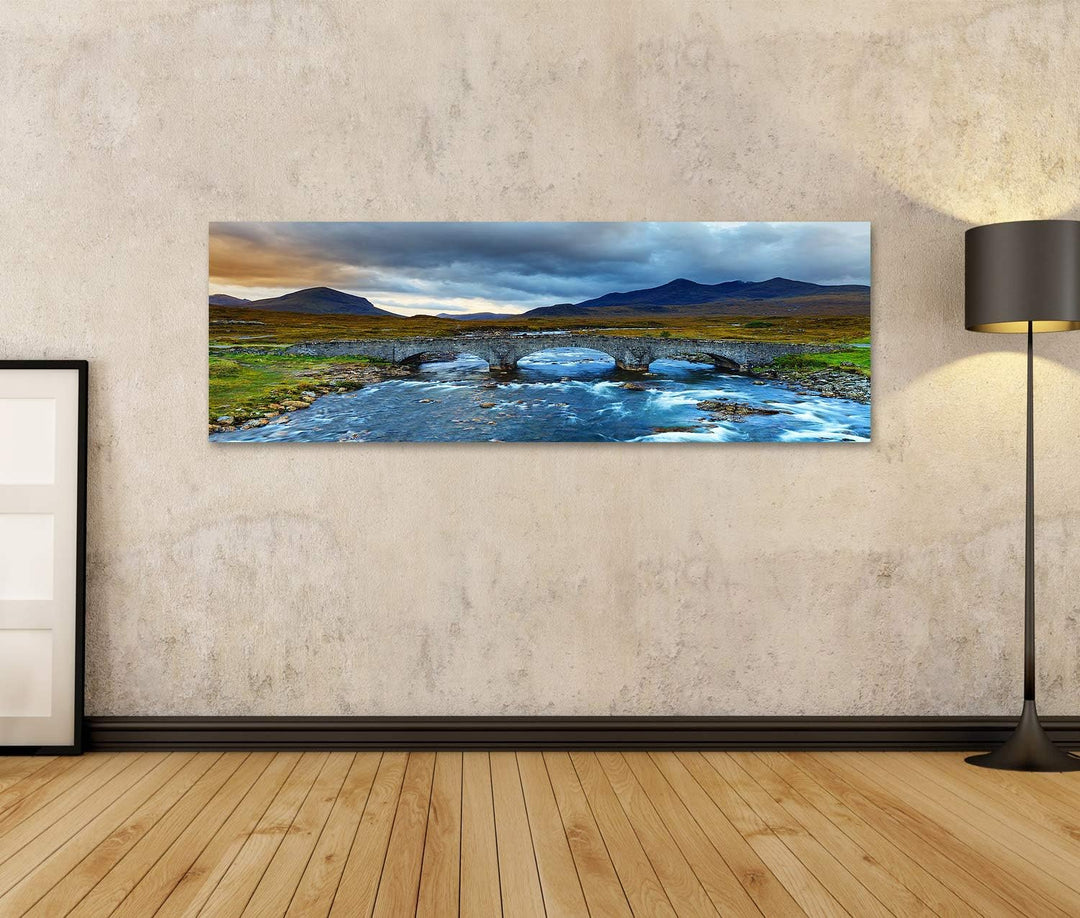 islandburner Bild auf Leinwand Sligachan Glen Marsco Berg Skye Inner Hebriden In Highlands Schottlan