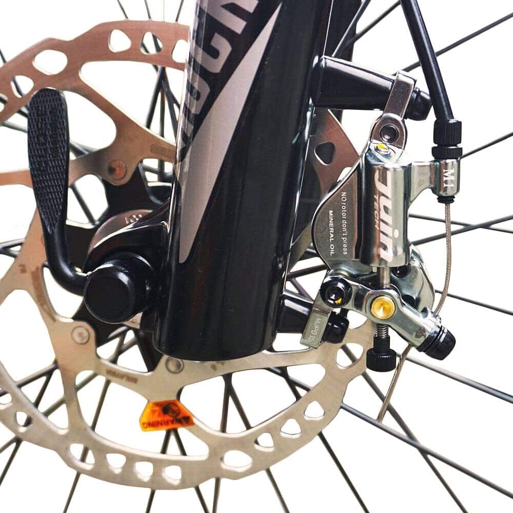 Juin Tech M1 Hydraulic MTB E-Bike Disc Brake Set 160mm with Rotor, Front and Rear, Black, JT1948