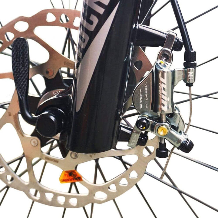Juin Tech M1 Hydraulic MTB E-Bike Disc Brake Set 160mm with Rotor, Front and Rear, Black, JT1948