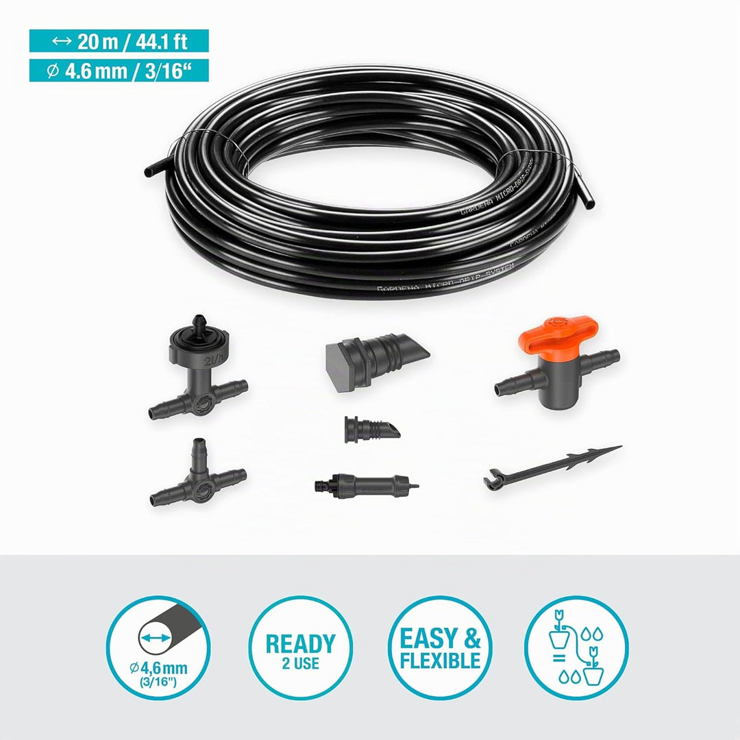 Gardena Micro-Drip-System Tropfbewässerung Set Balkon (15 Pflanzen): Starter-Set sofort einsatzberei