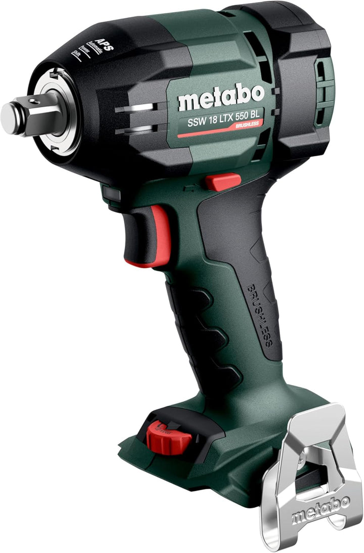 metabo Akku-Schlagschrauber SSW 18 LTX 550 BL - 18 V, 550 Nm, 1/2" Aussenvierkant, 2.800 U/min, 12 S