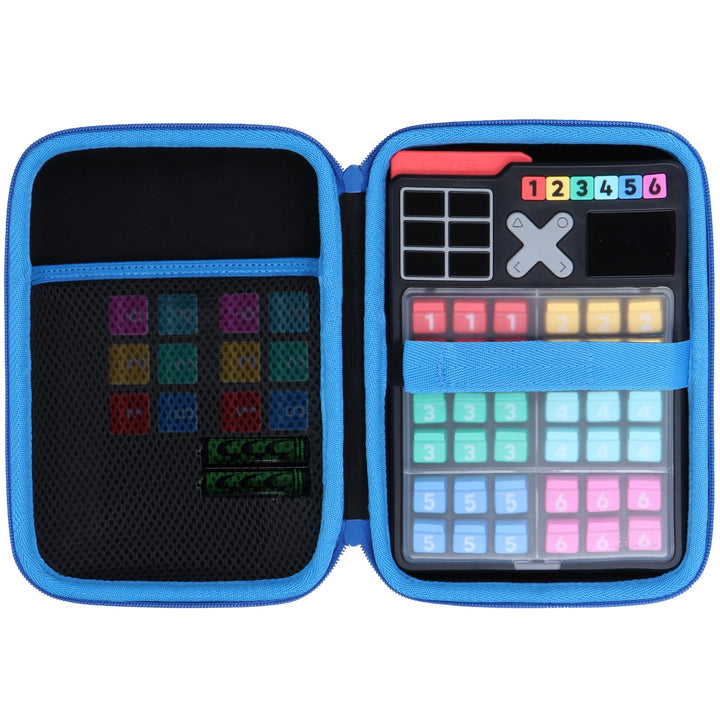 Hart Tasche Hülle Etui für GiiKER Smart Sudoku Puzzle Spiele (Schwarzer + Blauer Reissverschluss), S