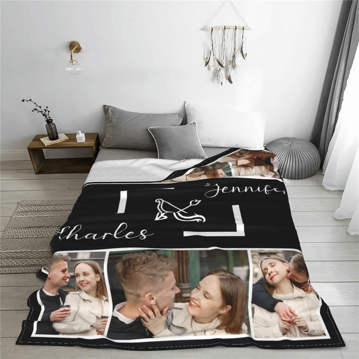 Easycosy personalisierte Decken für Paare Geschenke Benutzerdefinierte Bild, Foto Decke für Freundin