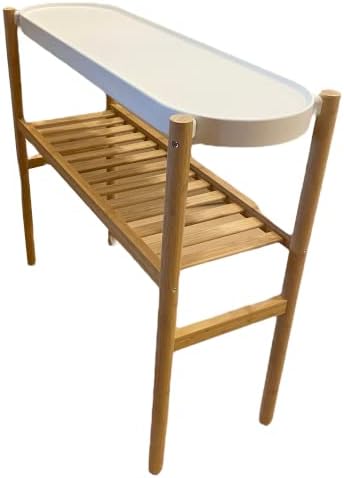 Ikea SATSUMAS Zimmer Blumenständer aus Bambus; in weiss; (70cm)