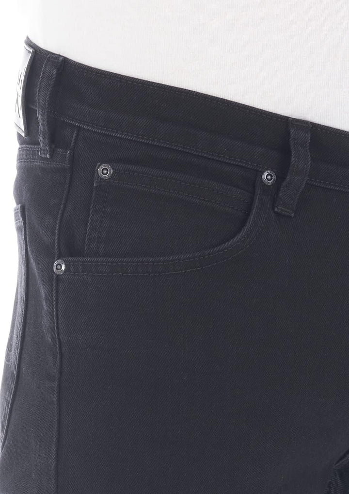 Lee Herren Jeans Regular Fit Daren Zip Fly Hose Straight Jeanshose Baumwolle Denim Stretch Blue Schw