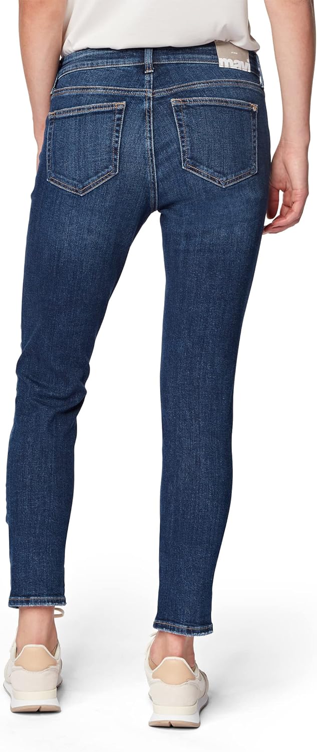 Mavi Damen Damen Jeans Hose Adriana Stretchdenim Light Indigo Glam [22737] 24W / 28L Dark Brushed De