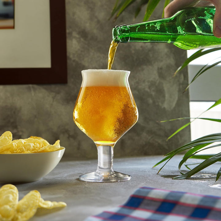 Final Touch Craft-Bier-Gläser, V-förmig mit Stiel, 600 ml, 2er-Set, Nr. GG5019