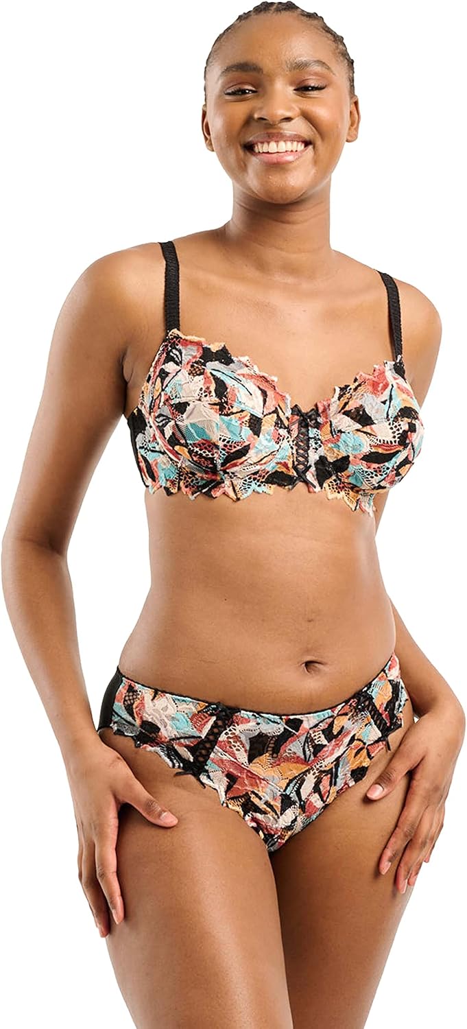 Sans Complexe Damen Bügel-BH 75C Graphic Schwarz & Mehrfarbig, 75C Graphic Schwarz & Mehrfarbig