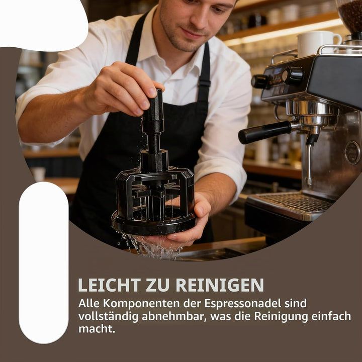 Espresso Nadel, WDT Tools 58mm Espresso-Verteilungswerkzeug mit 10 Nadeln für Barista, Einstellbare