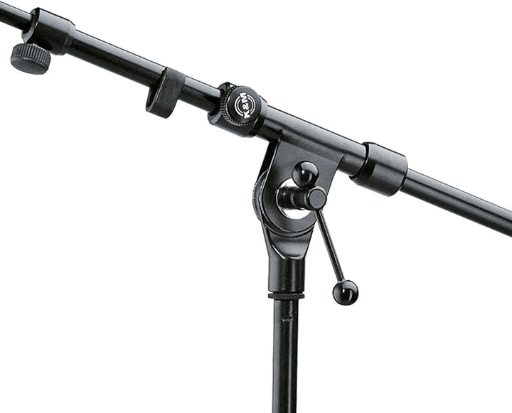 K&amp;M 211/1 Schwenkarm Schwarz – ausziehbar 43,5 - 74,5 cm - Galgen mit 3/8“ Gewindeanschluss, neigbar