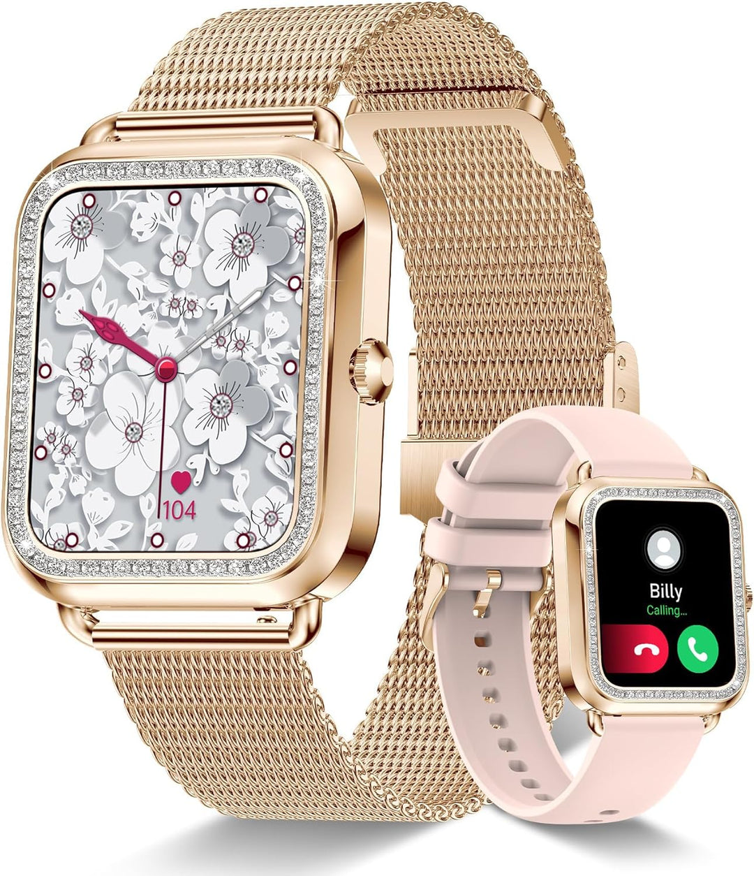Lefitus Smartwatch Fitness Damen Smart Watch mit Bluetooth Anruf Antwort Freisprecheinrichtung 1,60