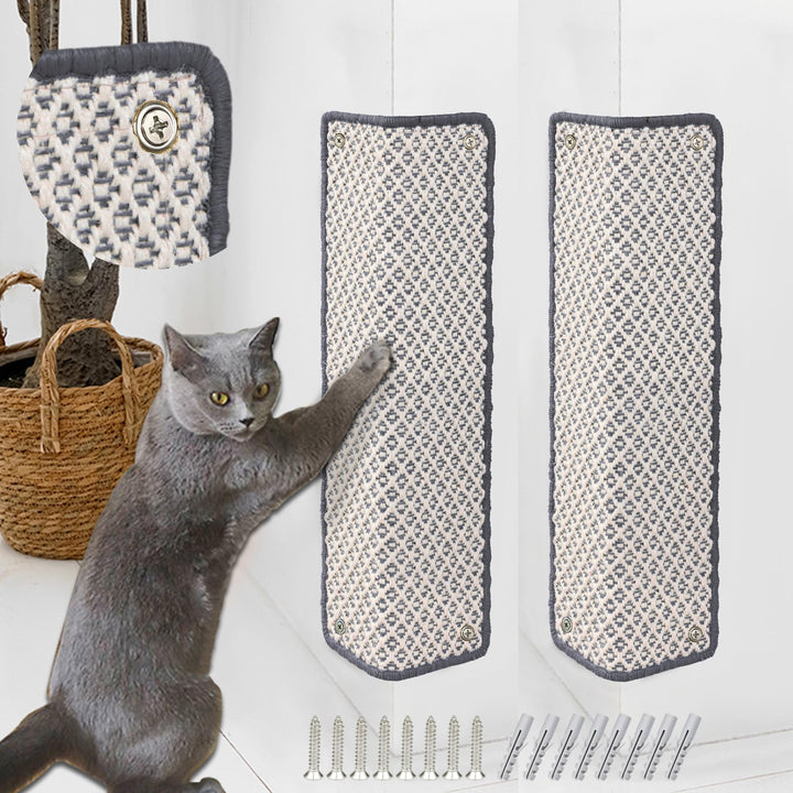 JanYoo 2 Stück Kratzmatte Katze, Kratzschutz Katzenkratzmatte Sisal Katzenkratzmatte Katzen Kratztep