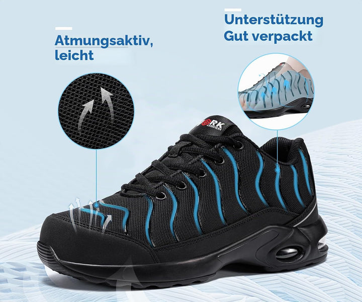 LARNMERN Arbeitsschuhe Herren Damen Pannensichere 35-51 EU Sicherheitsschuhe Leicht Sportlich Schutz