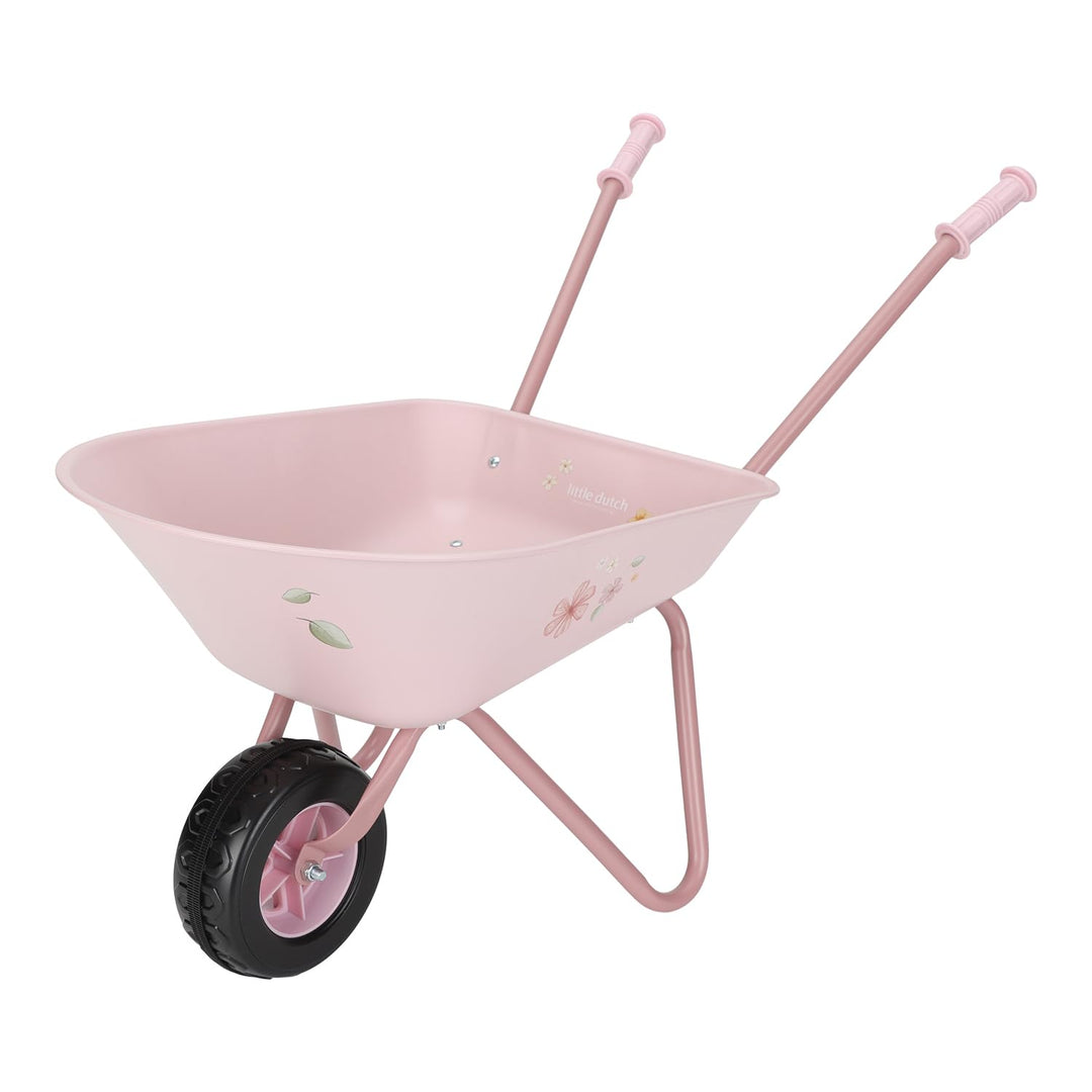 Little Dutch Schubkarre für Kinder Kinderschubkarre Metall - Fairy Garden rosa