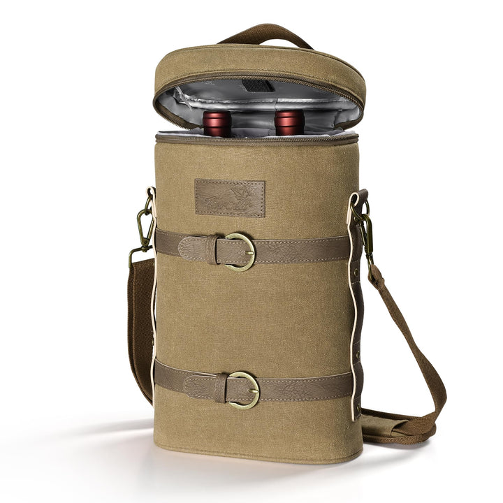 Kato Flaschentasche für 1 Flasche Kühltasche für Wein Bier Getränke Outdoor Tragetasche mit Trennwan