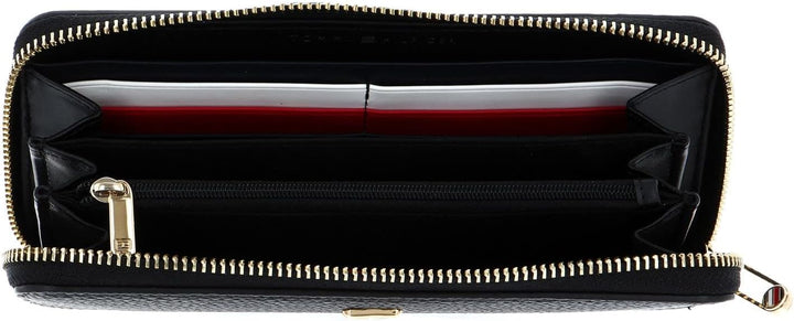 Tommy Hilfiger Damen TH Element Large ZA Reisezubehör-Bi-Fold-Polyester Brieftasche, Black