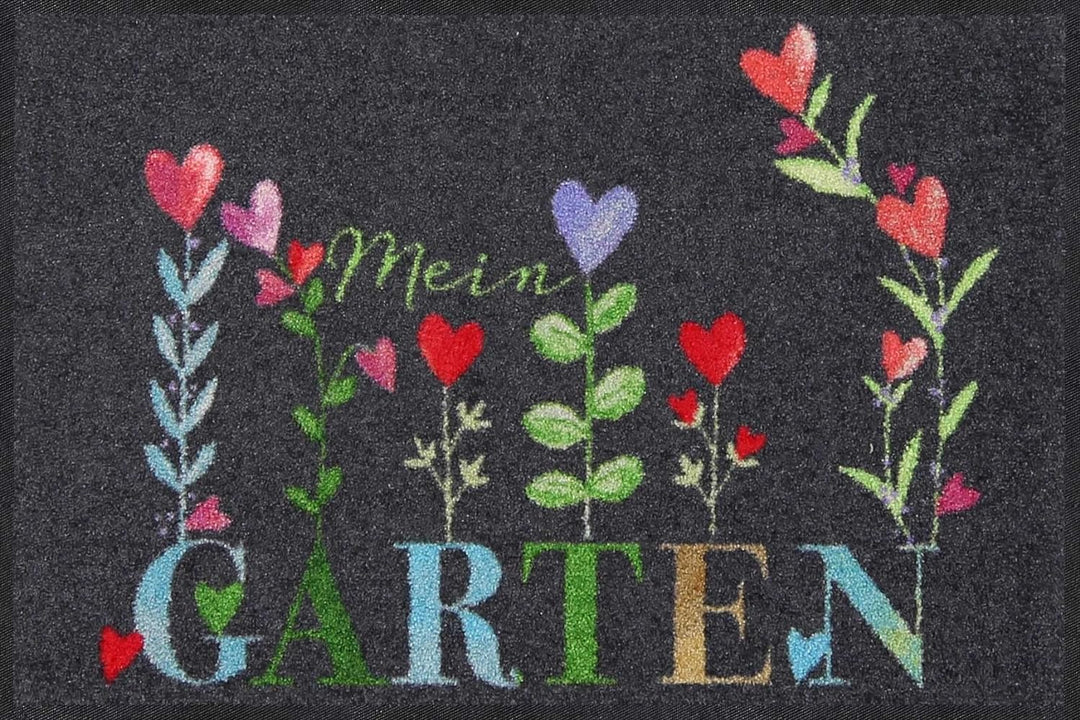Salonloewe Fussmatte Mein Garten Grey 050x075 cm Fussabtreter Sauberlaufmatte draussen Fussmatte Ind