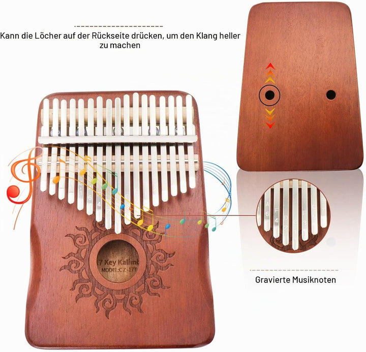 Kalimba Daumenklavier 17 Schlüssel - Kalimba Thumb Piano Instrument Finger Klavier Musikinstrument G