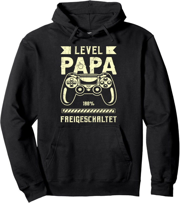 Frischgebackener Papa, Gaming, Level Papa, Game Controller Pullover Hoodie