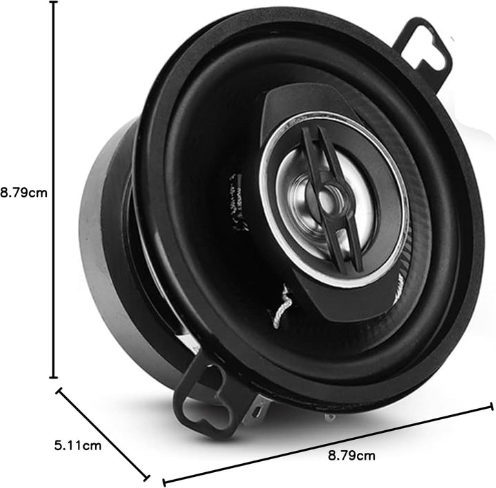 Pyle Autolautsprecher 8,8cm (3,5") – 2-Wege Koaxial Lautsprecher System 120W, 4 Ohm Impedanz, 1" Neo