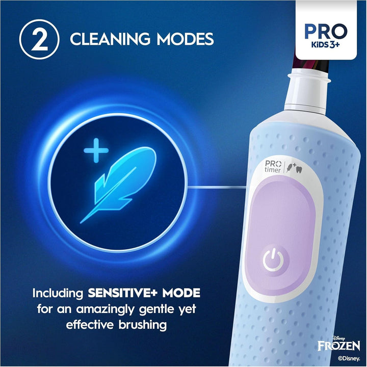 Oral-B - Vitality Pro Kids Frozen HBOX, Batteriebetrieben, Zahnbürste, Schwarz