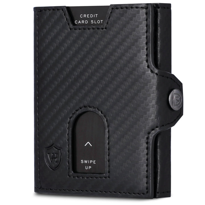 VON HEESEN Slim Wallet mit Münzfach &amp; RFID-Schutz - Mini Geldbörse Herren &amp; Damen - Kartenetui Kredi