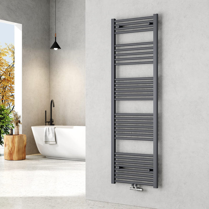 EMKE Handtuchheizkörper 1600x500 mm - Gerade Badheizkörper mit Mittelanschluss, Effizienter Handtuch