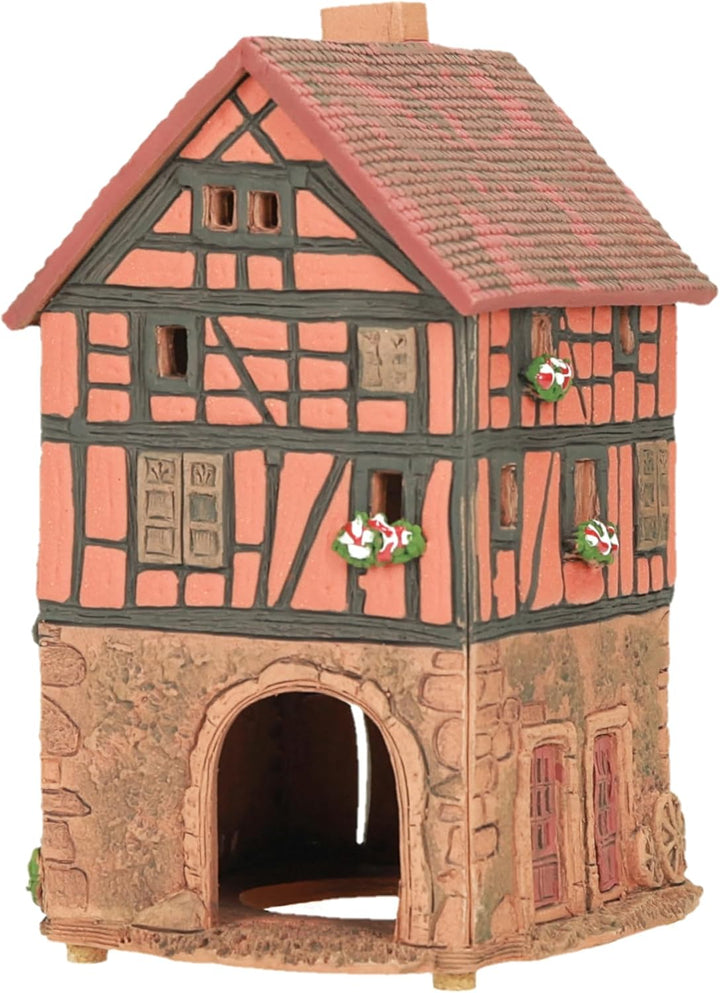 Midene Keramik Aroma Lichthaus, Handarbeit, Künstlerisches Miniatur, Historisches Altes Haus in Riqu