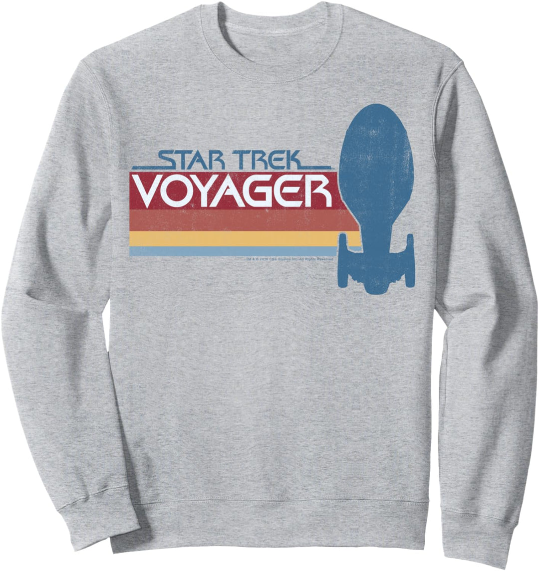 Star Trek Voyager Retro Rainbow Stripe Sweatshirt