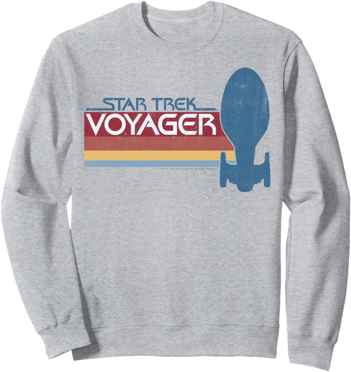 Star Trek Voyager Retro Rainbow Stripe Sweatshirt