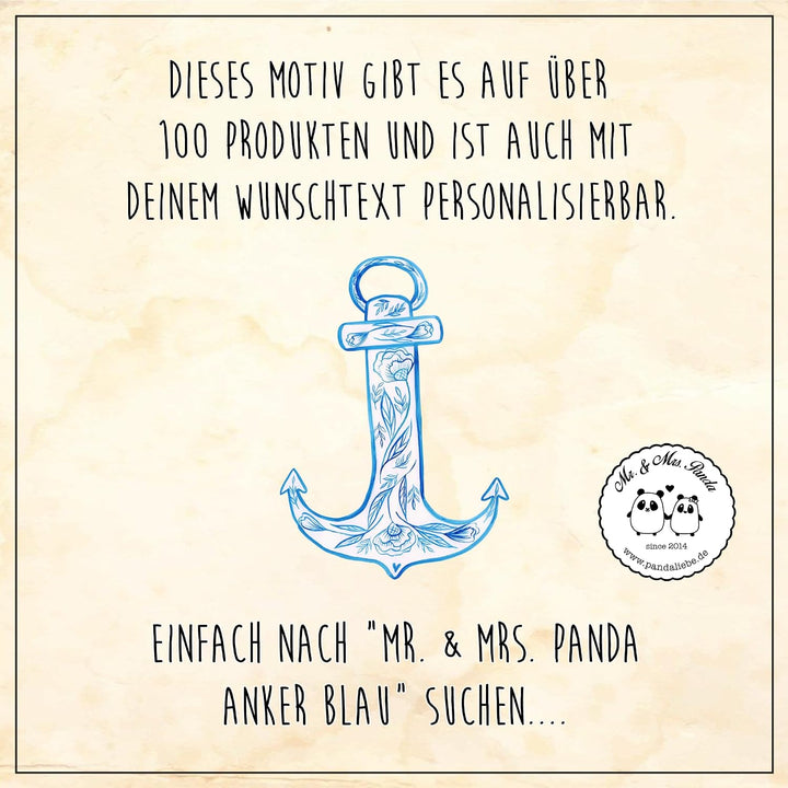 Mr. &amp; Mrs. Panda Motiv WC Sitz Anker Blau - Geschenk, WC-Sitz, Klobrille, Toilettendeckel, lustige S