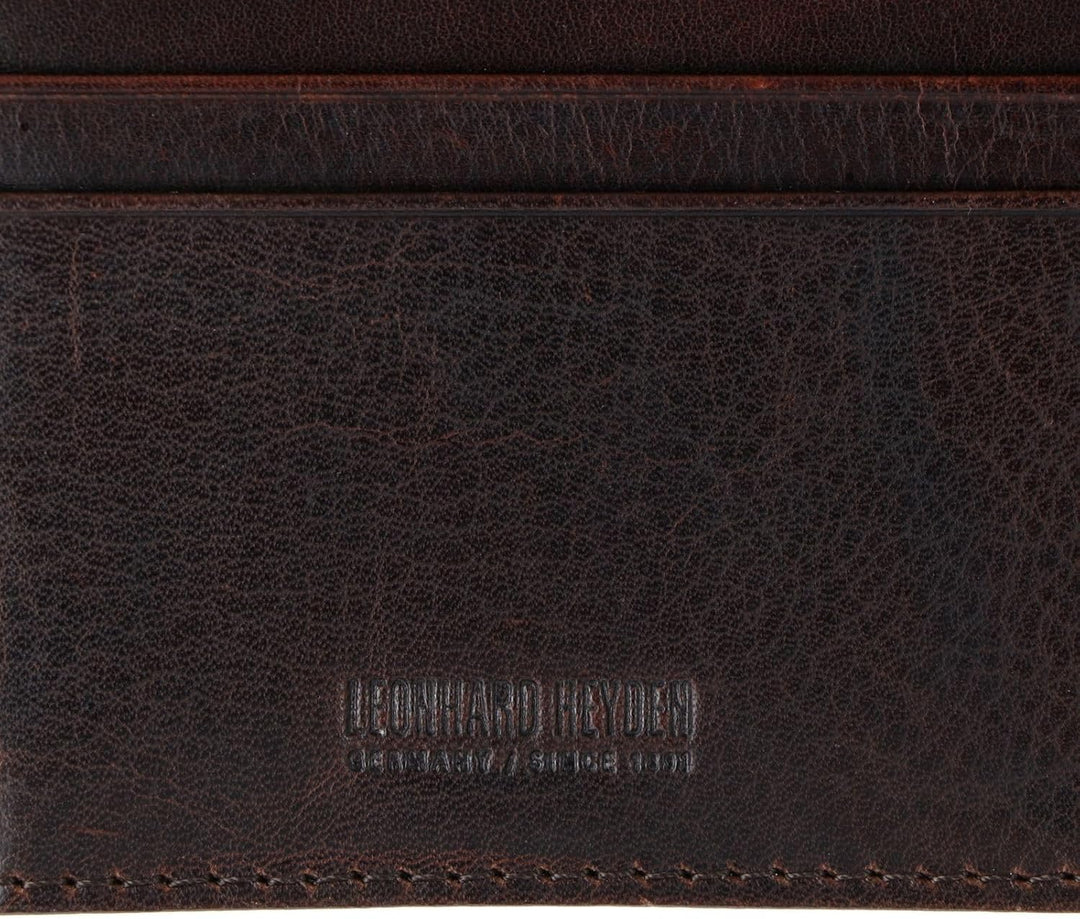Leonhard Heyden Roma - Herrengeldbörse mit Münzfach Leder 11.5 cm braun, Braun