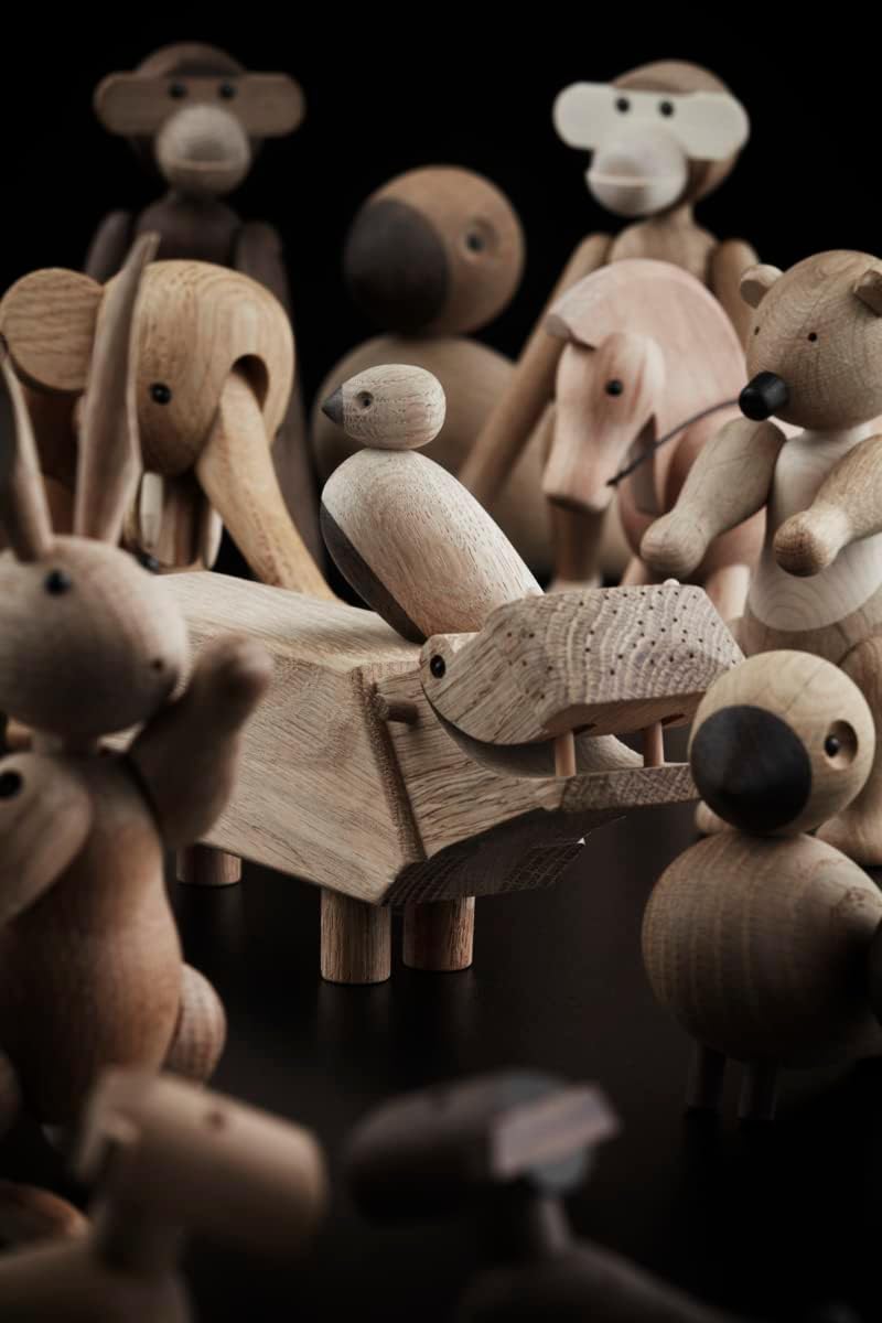 Kay Bojesen Flusspferd Figuren 9 cm Holzfiguren Weihnachtsdekoration, Holz 21 x 21 x cm Flusspferd,