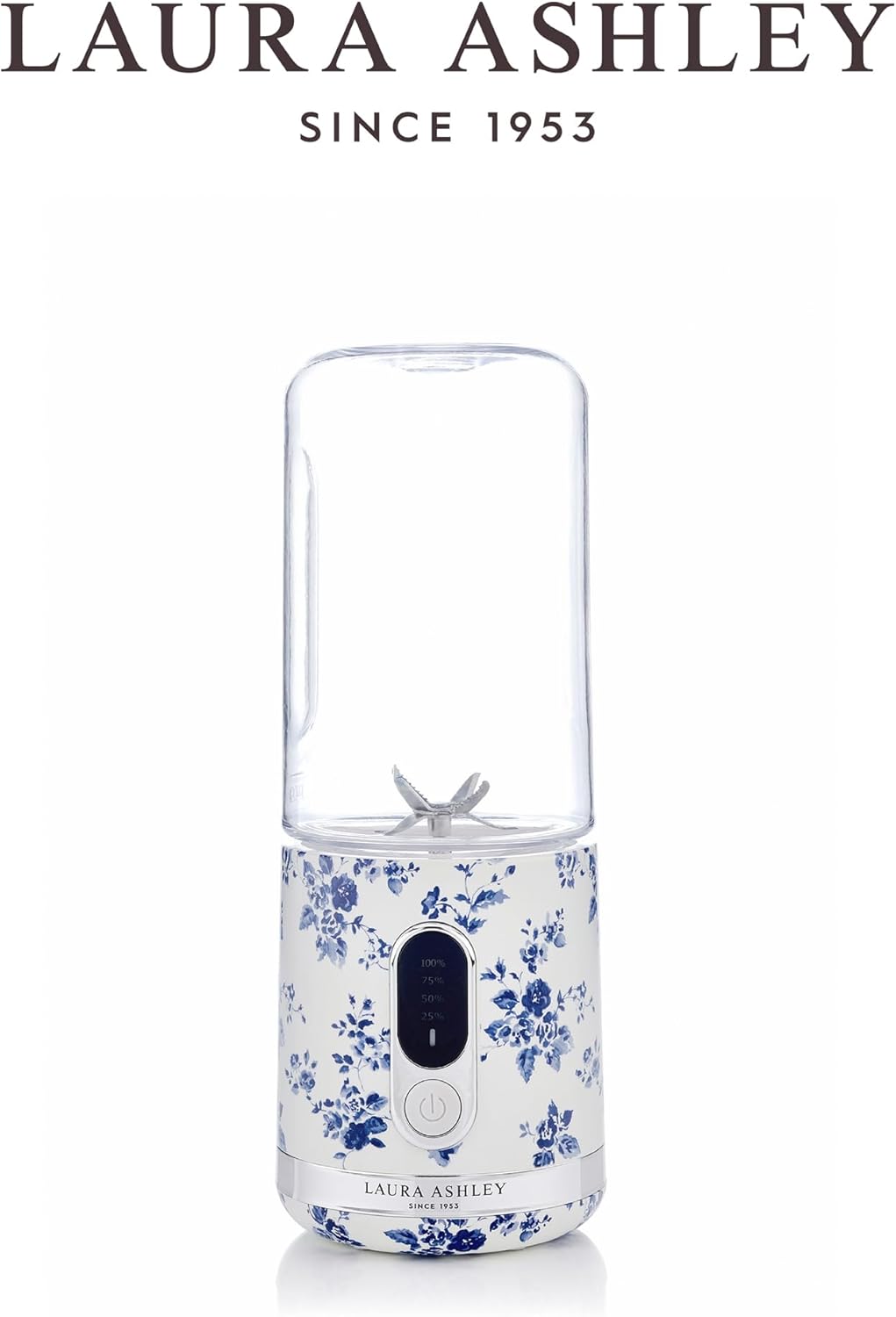 Laura Ashley Portable Blender Smoothie Maker to Go mit China Rose Design und 450 ml Flasche von VQ –