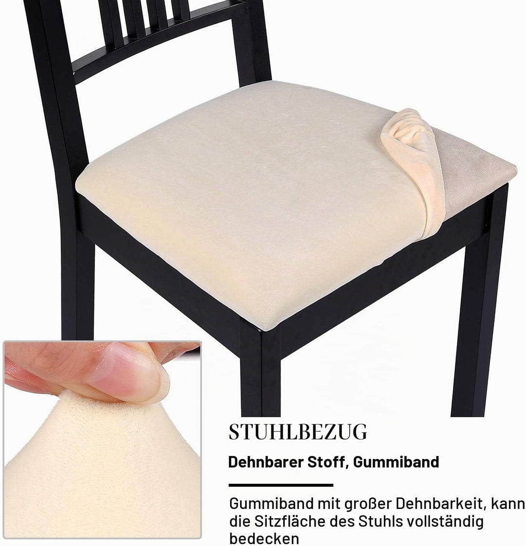 Homaxy Stuhlbezug Sitzfläche Samt Weich Sitzbezug Stuhl Stretch-sitzbezüge für Esszimmerstühle Abwas