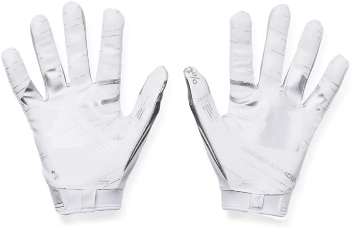 Under Armour Herren F8 Fussballhandschuhe Weiss, Silber S, Weiss, Silber S