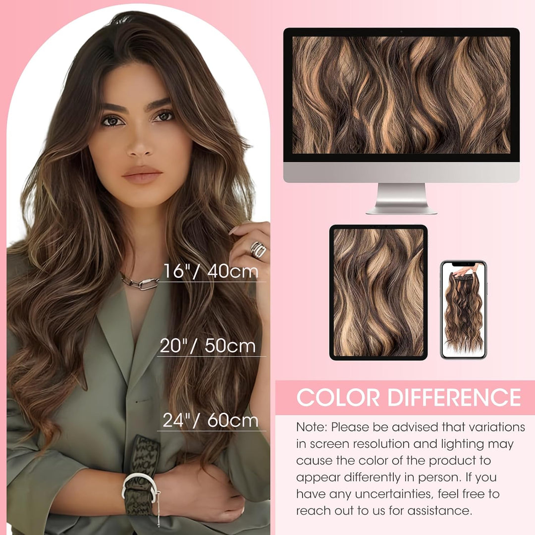 Silk-co Haarverlängerung mit Gummiband, Einstellbar Secrets Haarteil Synthetik, Extensions mit Schnu