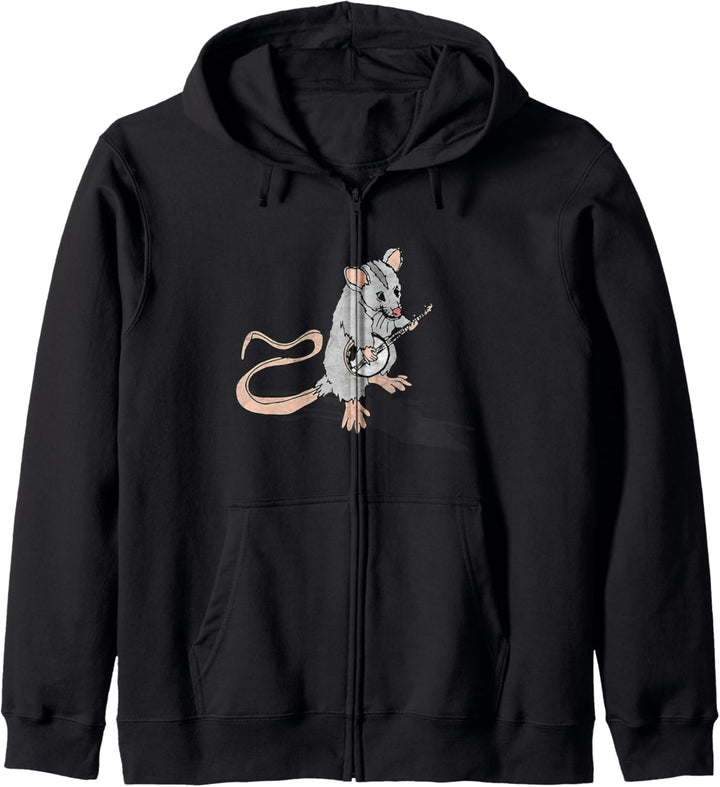 Banjo Picking Possum Vintage Bluegrass Funny Graphic Kapuzenjacke