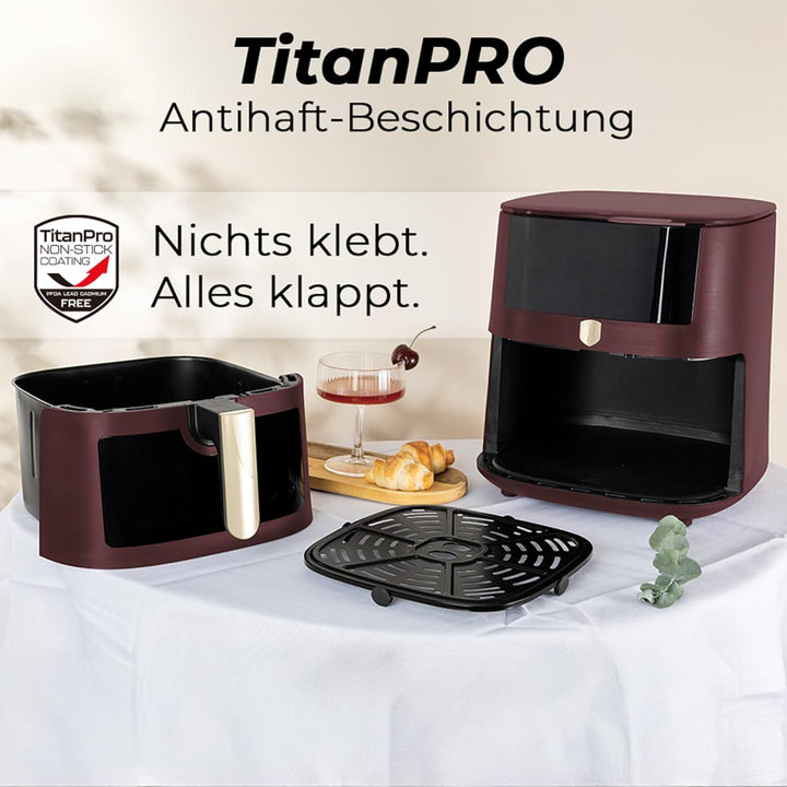 Berlinger Haus Heissluftfritteuse 8 Liter Leonardo Collection – Sichtfenster – 11 Programme – Fettfr