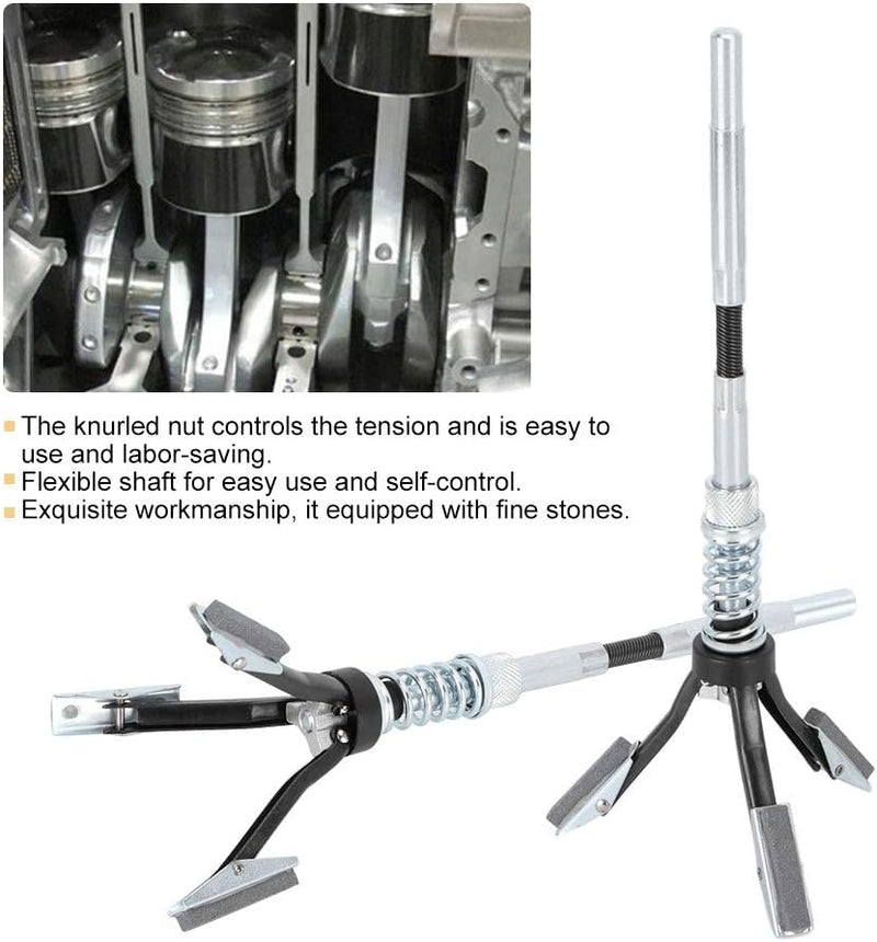 TKSE Kolbenzylinderwerkzeug, 19–64 mm 3-Backen-Polierwerkzeug, flexible Welle, Automotor, Kolbenzyli