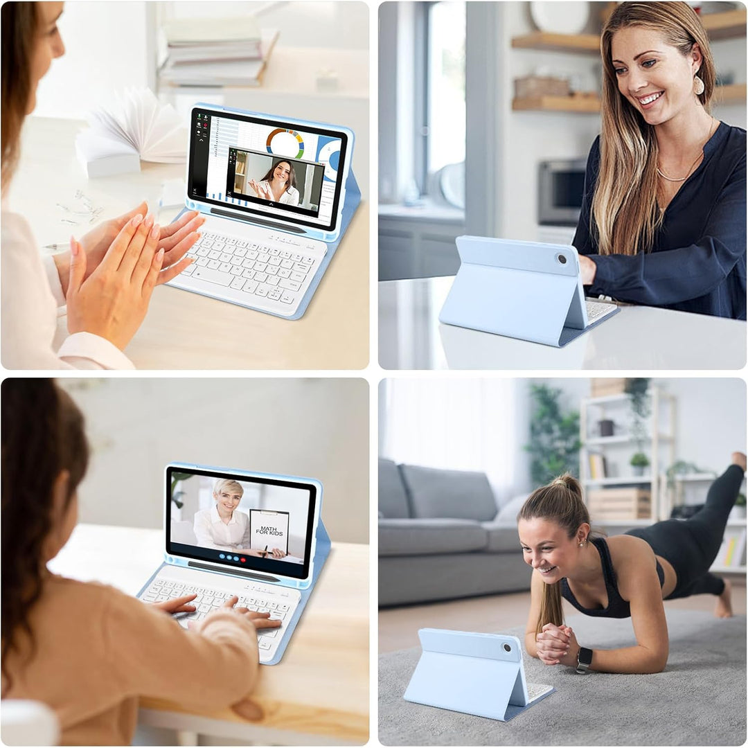 Hülle mit Tastatur für Samsung Galaxy Tab A11 / A9 8.7 Zoll 2025 | Tastatur für Samsung Galaxy Tab A